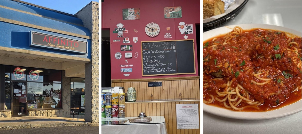 AFFINITO Pizza Parlor and Cafe Menu